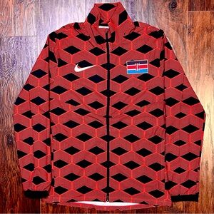 NWOT Nike Kenya Pro Elite Team Track & Field Podium Jacket CI8739-010 Red Black